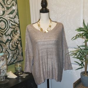 A.N.A. Sequined Light Brown Sweater